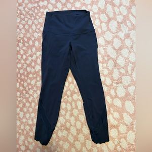 Lululemon Wunder Under Scalloped Hem High-Rise Crop 23" *Luxtreme size 4 navy
